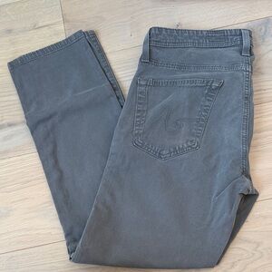 Ag Adriano Goldschmied Men's Slim Straight Jeans in Charcoal Gray